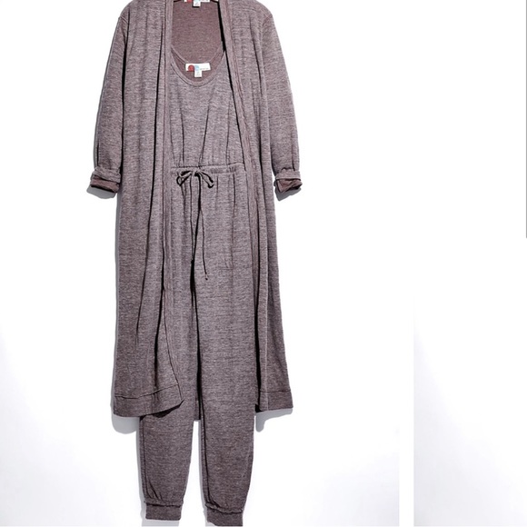 Free People Plum Jumpsuit with Cardigan - Picture 2 of 6